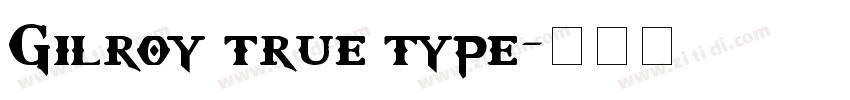 Gilroy true type字体转换
